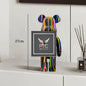 27cm Graffiti Bear Statue Paint Block Bear Decor Resin Desktop Ornaments Home Decoration Living Room Bear Floor