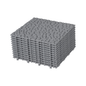 12 x 12 inch gray interlocking deck tiles, plastic waterproof pebble pattern, pack of 12 pieces