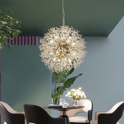 Nordic Creative Dandelion Chandelier Bedroom Bar Counter Luxury Living Room Lighting Fixture